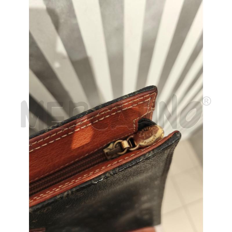 BORSA DONNA POLLINI NERA MONOGRAM E MANICI MARRONCINI | Mercatino dell'Usato Campobasso 4
