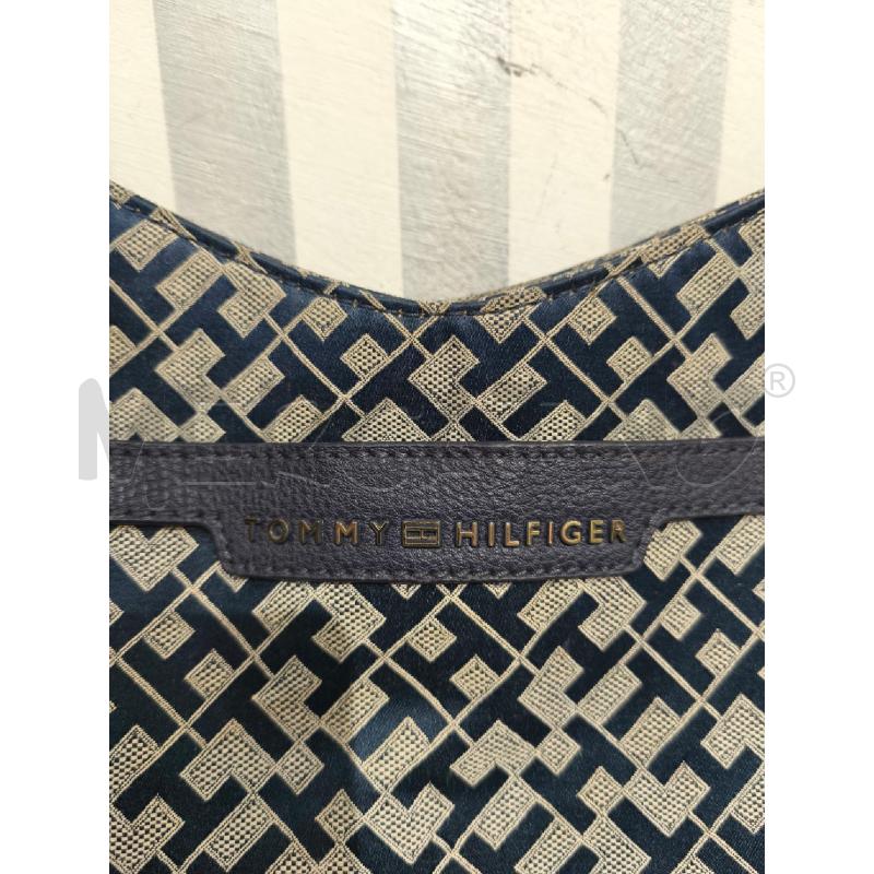 BORSA DONNA TOMMY HILFIGER BLU TESSUTO TH | Mercatino dell'Usato Campobasso 2