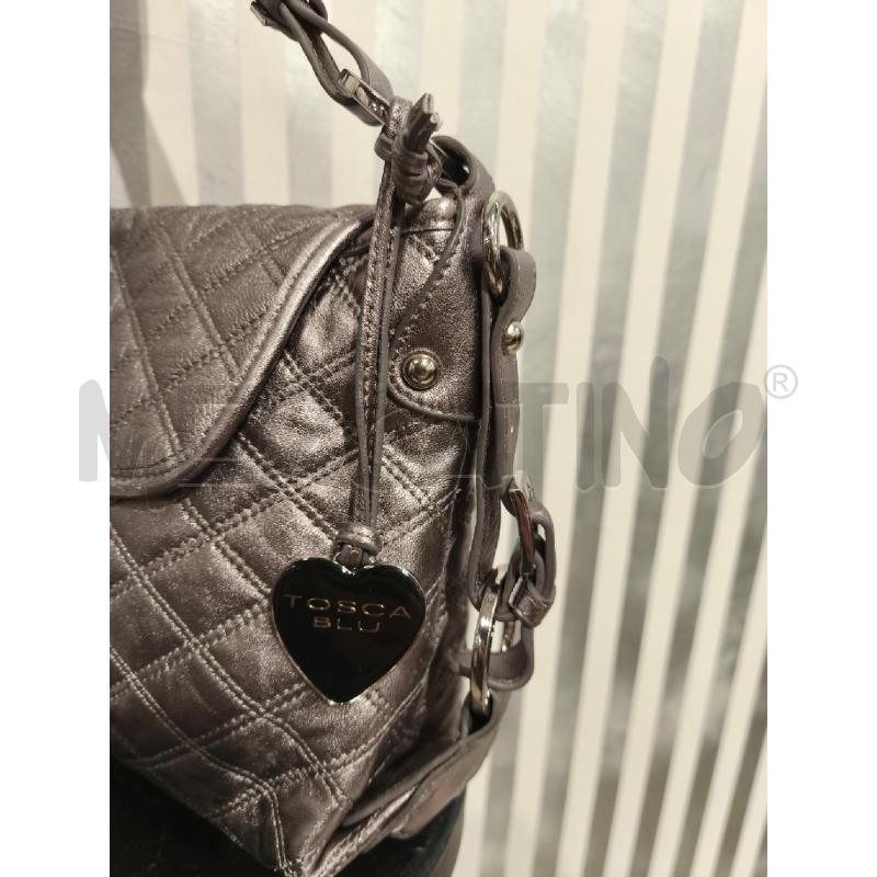 BORSA DONNA TOSCA BLU GRIGIO METALLIZZATO | Mercatino dell'Usato Campobasso 3