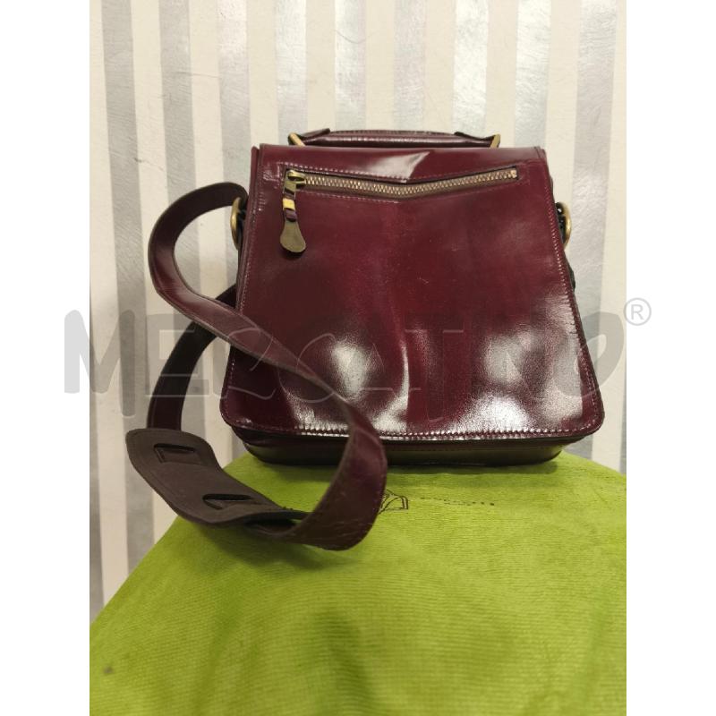BORSA PELLE BORRELLI ROMA BORDEAUX | Mercatino dell'Usato Campobasso 4