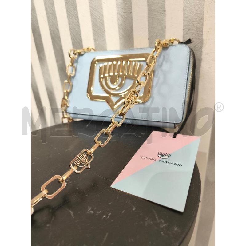 BORSELLO CHIARA FERRAGNI CELESTE OCCHIO DORATO | Mercatino dell'Usato Campobasso 3