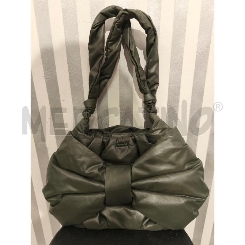 BORSETTA DONNA CAMOMILLA VERDE OLIVA FIOCCO | Mercatino dell'Usato Campobasso 1