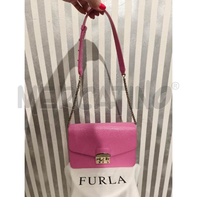 BORSETTA DONNA FURLA NUOVA ROSA E DORATA | Mercatino dell'Usato Campobasso 1