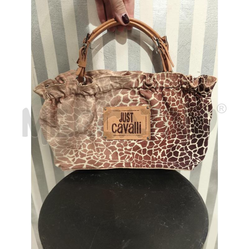 BORSETTA DONNA JUST CAVALLI BEIGE ANIMALIER MARRONE | Mercatino dell'Usato Campobasso 1