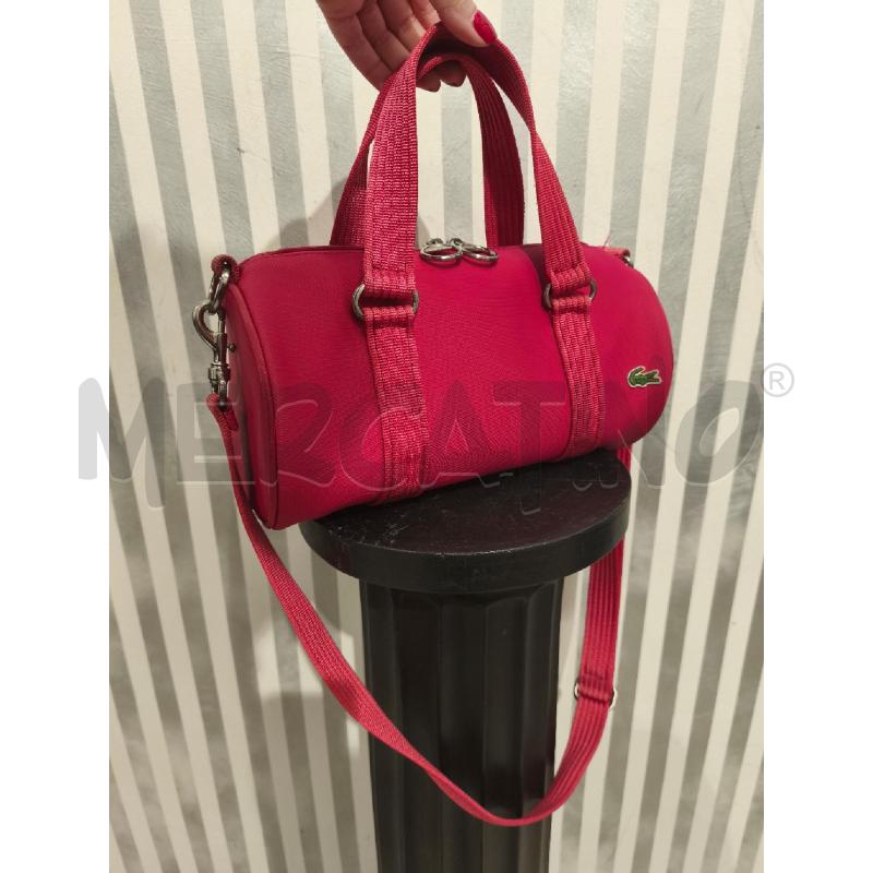 BORSETTA DONNA LACOSTE CORALLO CILINDRICA | Mercatino dell'Usato Campobasso 1