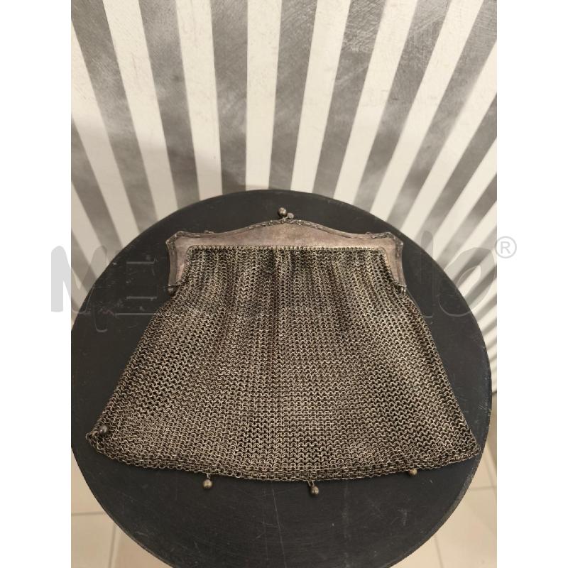 BORSETTA DONNA MAGLIA SILVER D'EPOCA | Mercatino dell'Usato Campobasso 1