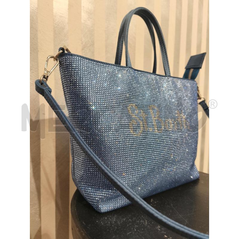 BORSETTA DONNA MC2 SAINT BARTH GLITTERATA AZZURRA | Mercatino dell'Usato Campobasso 2