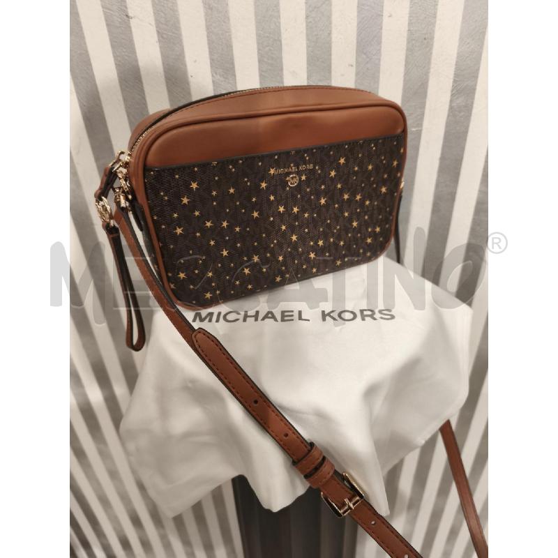 BORSETTA DONNA MICHAEL KORS MARRONE STELLINE | Mercatino dell'Usato Campobasso 1