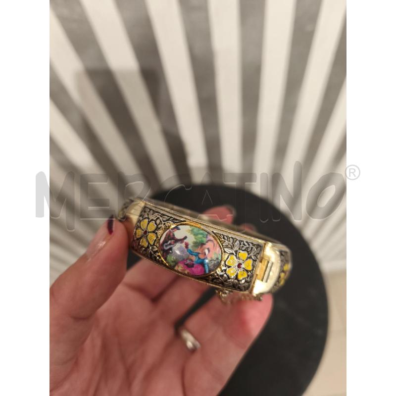 BRACCIALE RIGIDO FOTO E FIORI CON CATENINA | Mercatino dell'Usato Campobasso 2