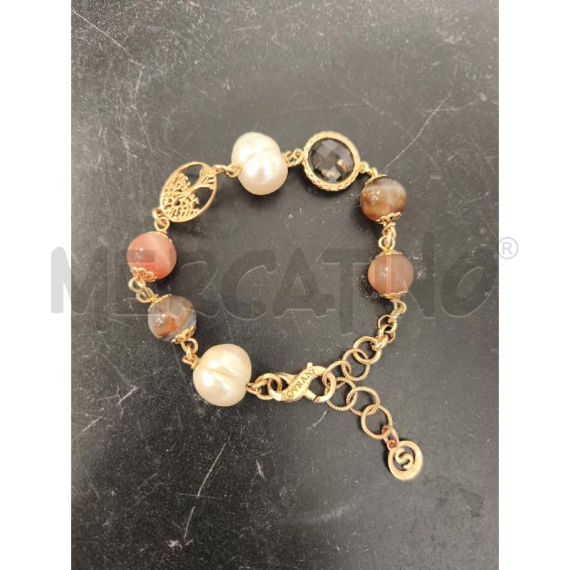 BRACCIALE SOVRANI DORATO SFERE TONI MARRONI | Mercatino dell'Usato Campobasso 1