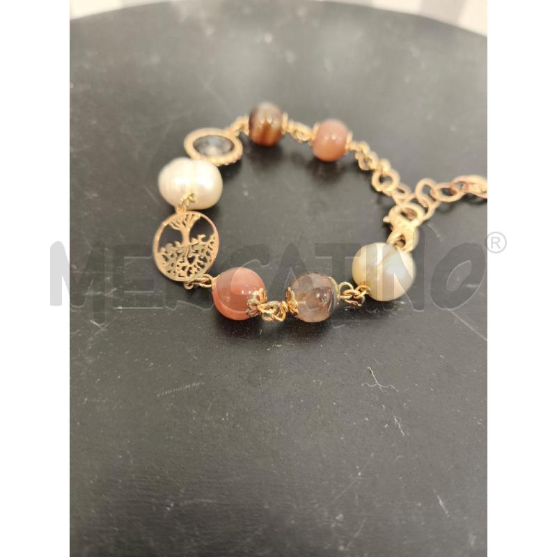BRACCIALE SOVRANI DORATO SFERE TONI MARRONI | Mercatino dell'Usato Campobasso 2
