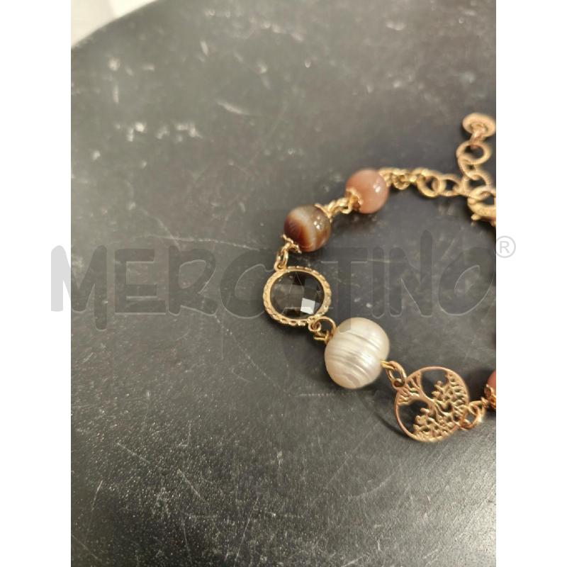 BRACCIALE SOVRANI DORATO SFERE TONI MARRONI | Mercatino dell'Usato Campobasso 3
