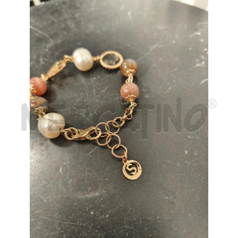 BRACCIALE SOVRANI DORATO SFERE TONI MARRONI | Mercatino dell'Usato Campobasso 5