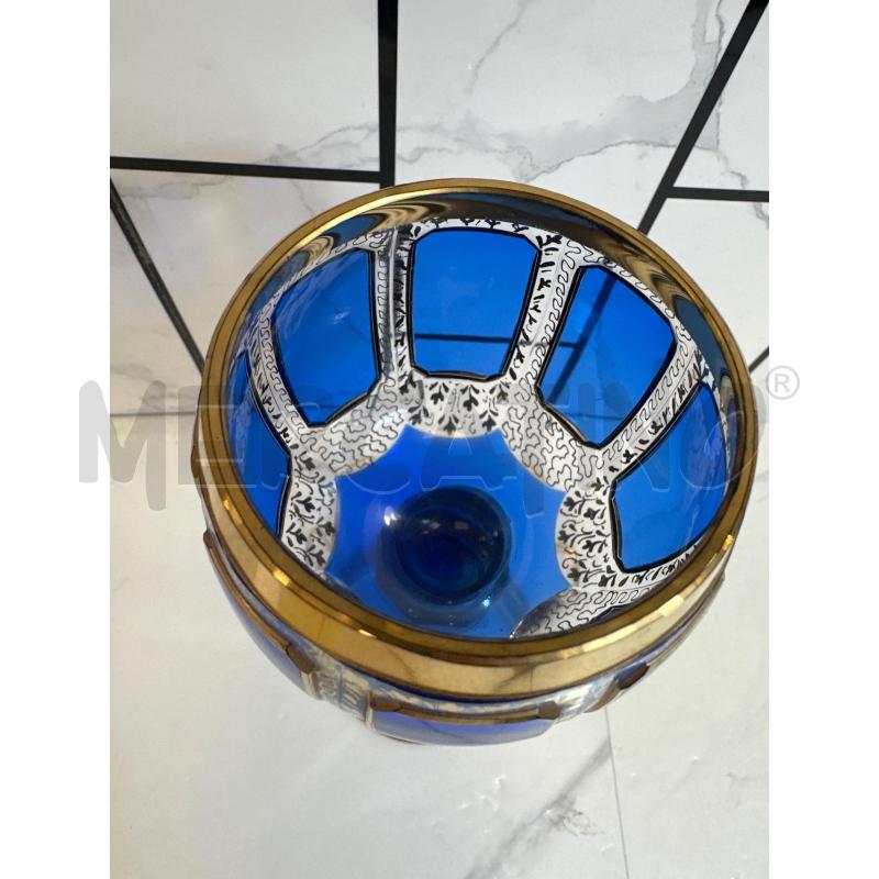 CALICE CRISTALLO MOLATO BLU D'EPOCA | Mercatino dell'Usato Campobasso 3