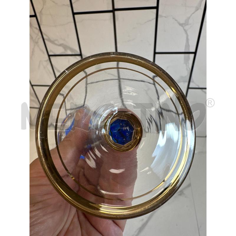 CALICE CRISTALLO MOLATO BLU D'EPOCA | Mercatino dell'Usato Campobasso 5
