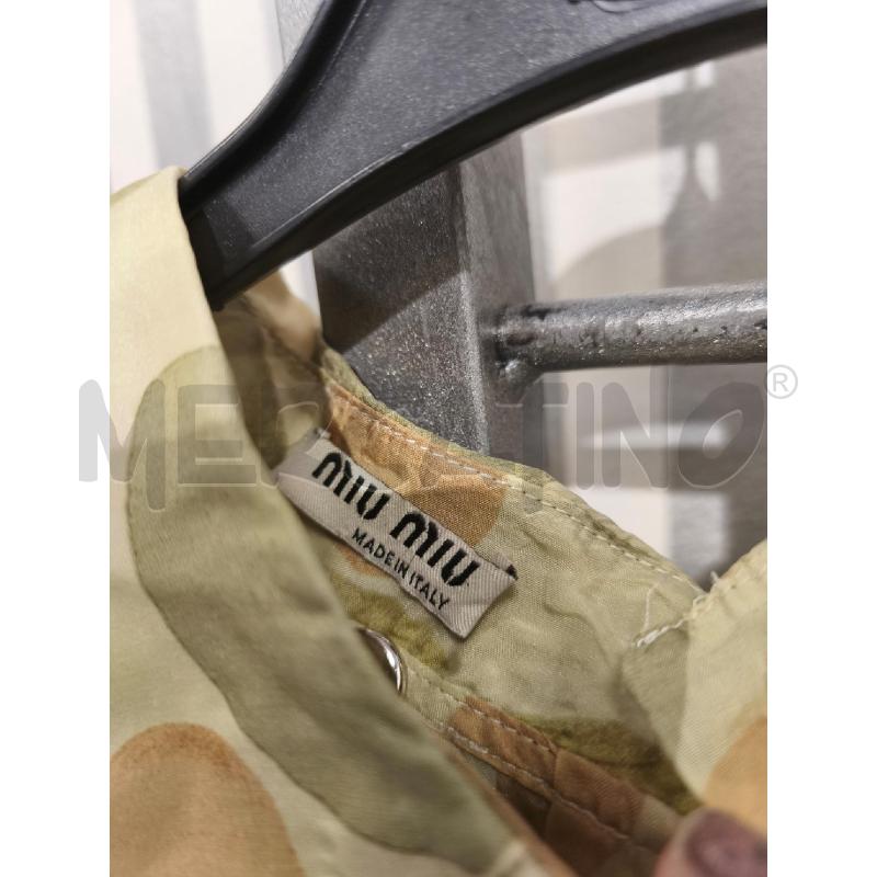 CAMICETTA DONNA MIU MIU SETA BEIGE POIS ARANCIATI VERDI | Mercatino dell'Usato Campobasso 2