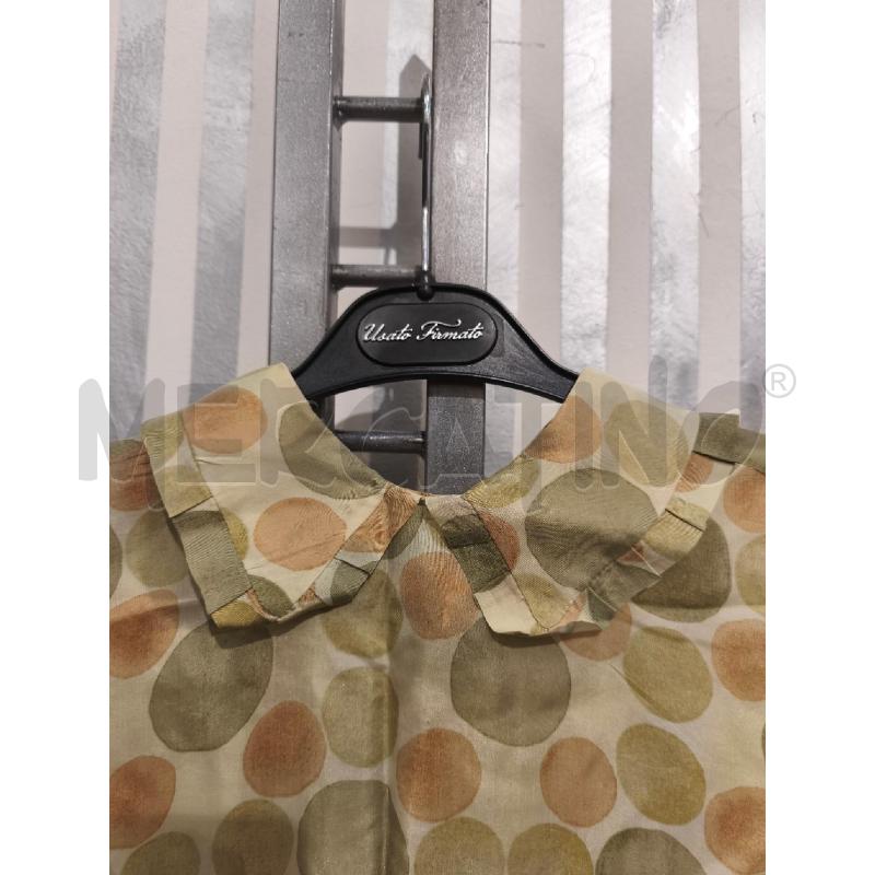 CAMICETTA DONNA MIU MIU SETA BEIGE POIS ARANCIATI VERDI | Mercatino dell'Usato Campobasso 3