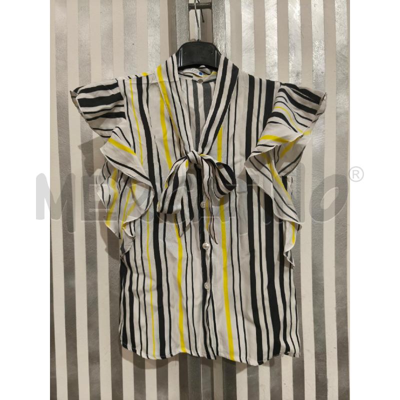 CAMICIA DONNA BYBLOS BIANCA RIGHE NERE GIALLE | Mercatino dell'Usato Campobasso 1