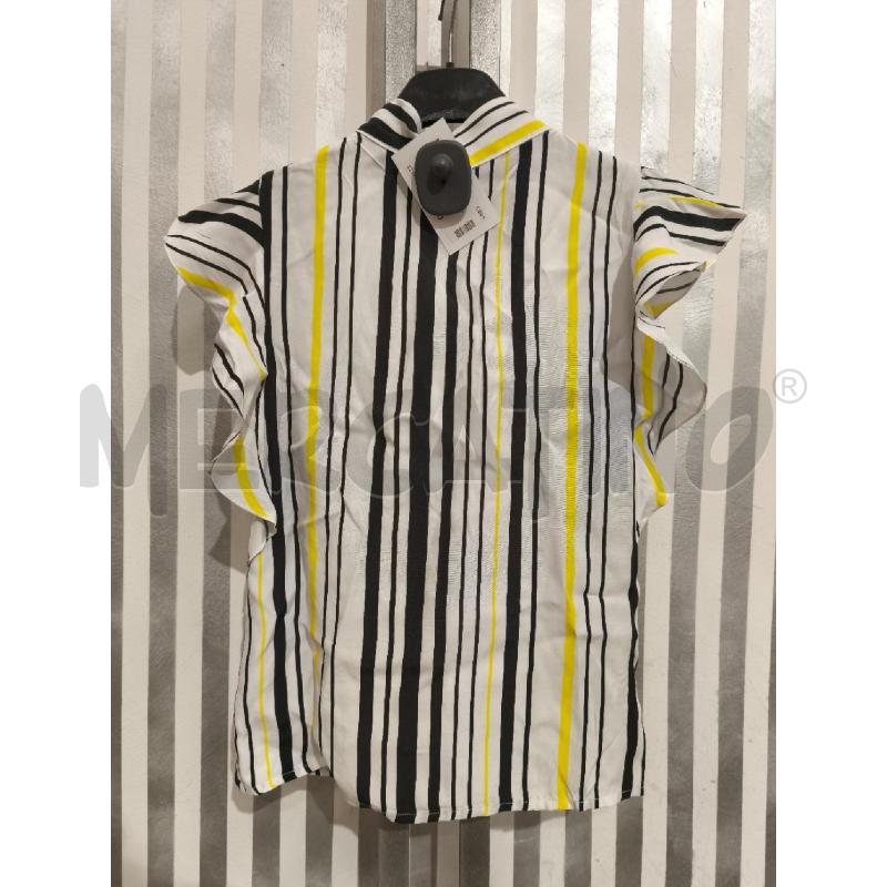 CAMICIA DONNA BYBLOS BIANCA RIGHE NERE GIALLE | Mercatino dell'Usato Campobasso 5