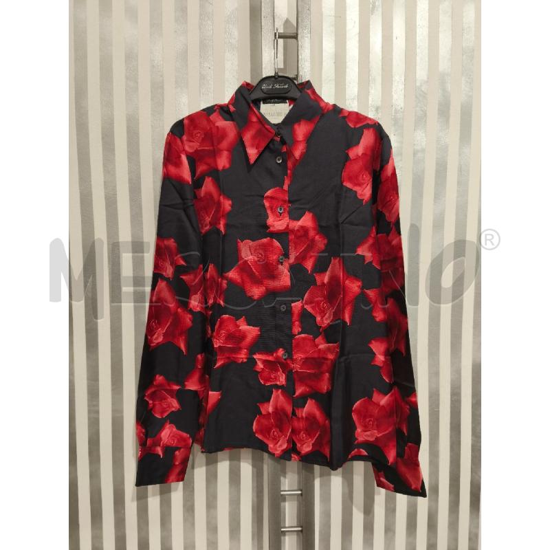 CAMICIA DONNA BYBLOS NERA ROSE ROSSE | Mercatino dell'Usato Campobasso 1