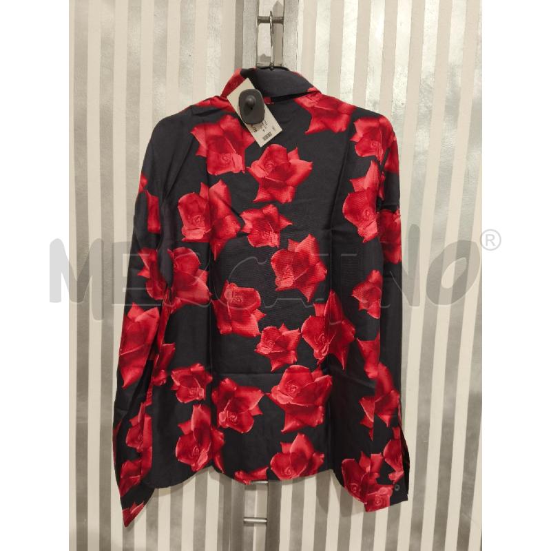 CAMICIA DONNA BYBLOS NERA ROSE ROSSE | Mercatino dell'Usato Campobasso 5