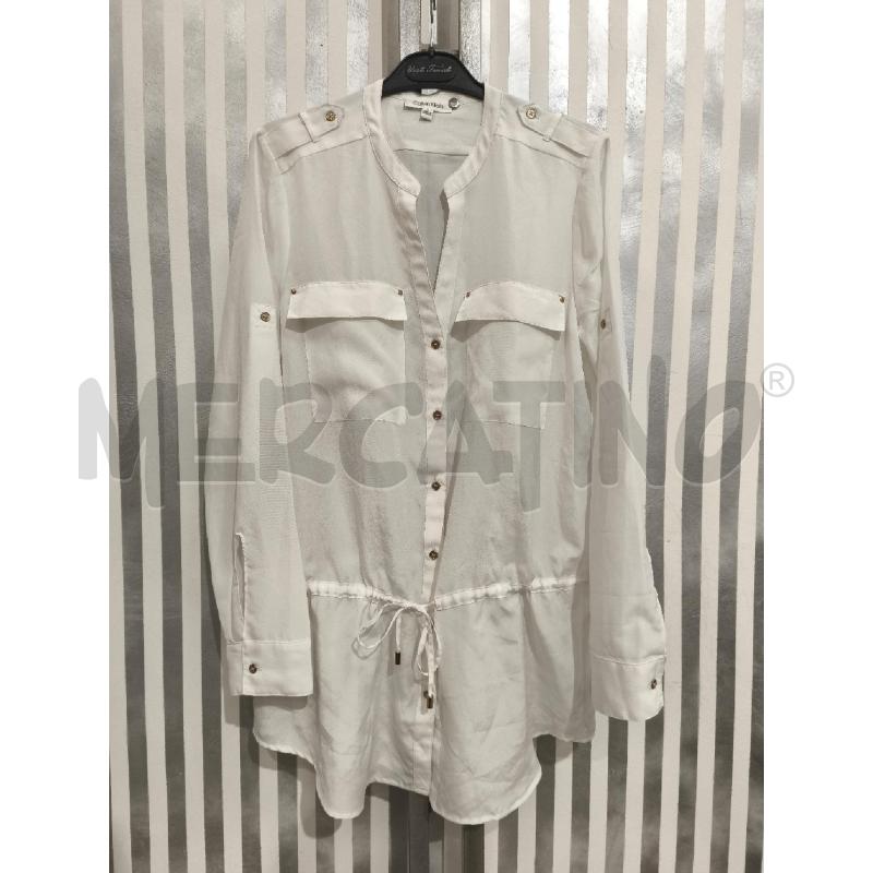 CAMICIA DONNA CALVIN KLEIN BIANCA PUNTINI DORATI | Mercatino dell'Usato Campobasso 1