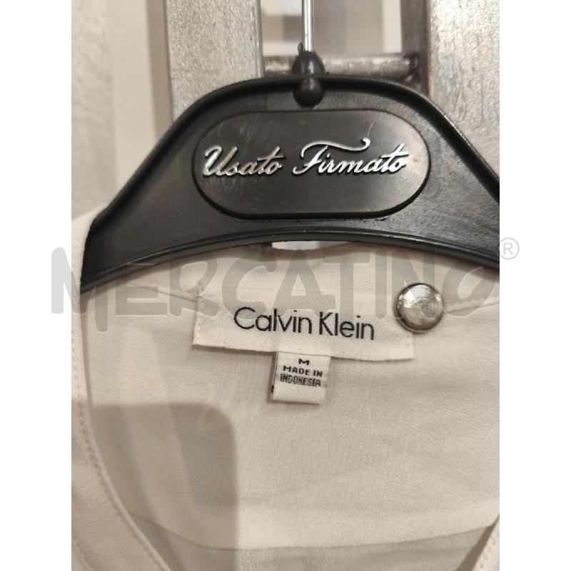 CAMICIA DONNA CALVIN KLEIN BIANCA PUNTINI DORATI | Mercatino dell'Usato Campobasso 2