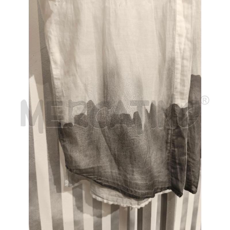 CAMICIA DONNA CARACTER 100 COTONE BIANCA SFUMATO GRIGIO | Mercatino dell'Usato Campobasso 2