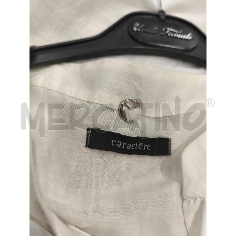 CAMICIA DONNA CARACTER 100 COTONE BIANCA SFUMATO GRIGIO | Mercatino dell'Usato Campobasso 5