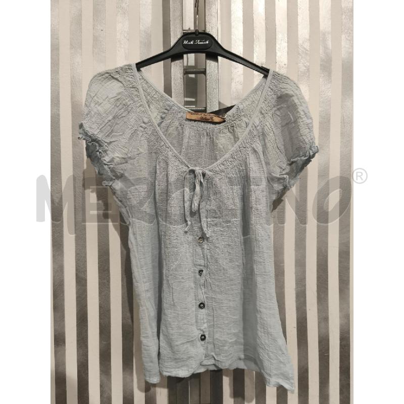 CAMICIA DONNA DANIELE ALESSANDRINI CELESTE INCRESPATA | Mercatino dell'Usato Campobasso 1