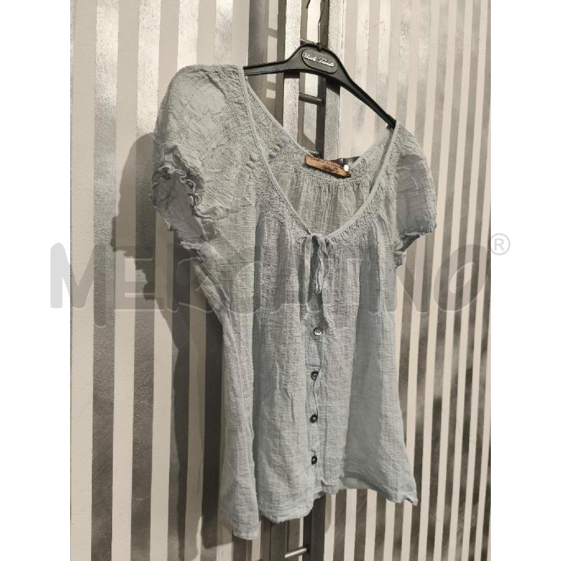 CAMICIA DONNA DANIELE ALESSANDRINI CELESTE INCRESPATA | Mercatino dell'Usato Campobasso 3