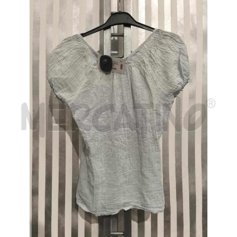 CAMICIA DONNA DANIELE ALESSANDRINI CELESTE INCRESPATA | Mercatino dell'Usato Campobasso 4