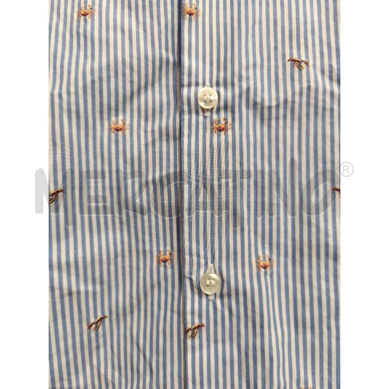 CAMICIA DONNA DONDUP RIGHE BIANCHE CELESTI ANIMALETTI | Mercatino dell'Usato Campobasso 3