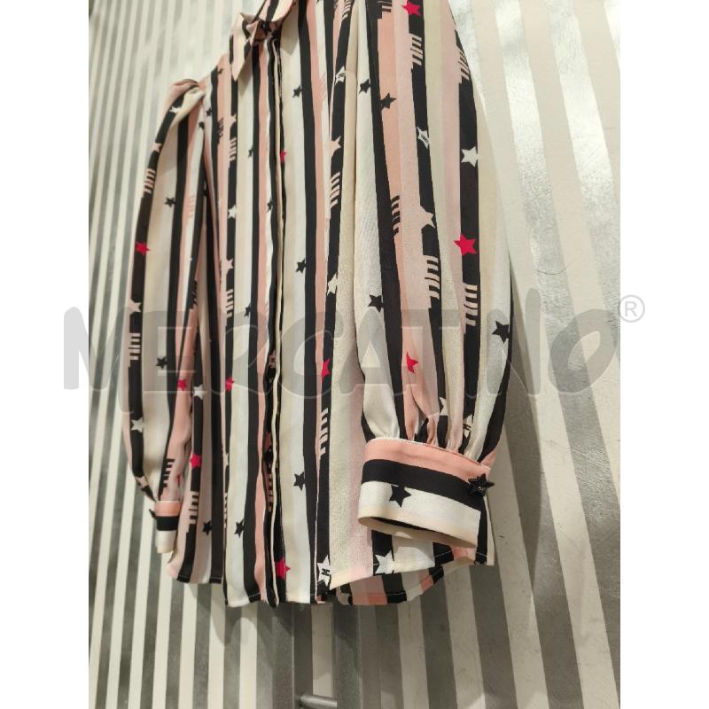 CAMICIA DONNA ELISABETTA FRANCHI RIGHE BIANCHE NERE ROSA | Mercatino dell'Usato Campobasso 4