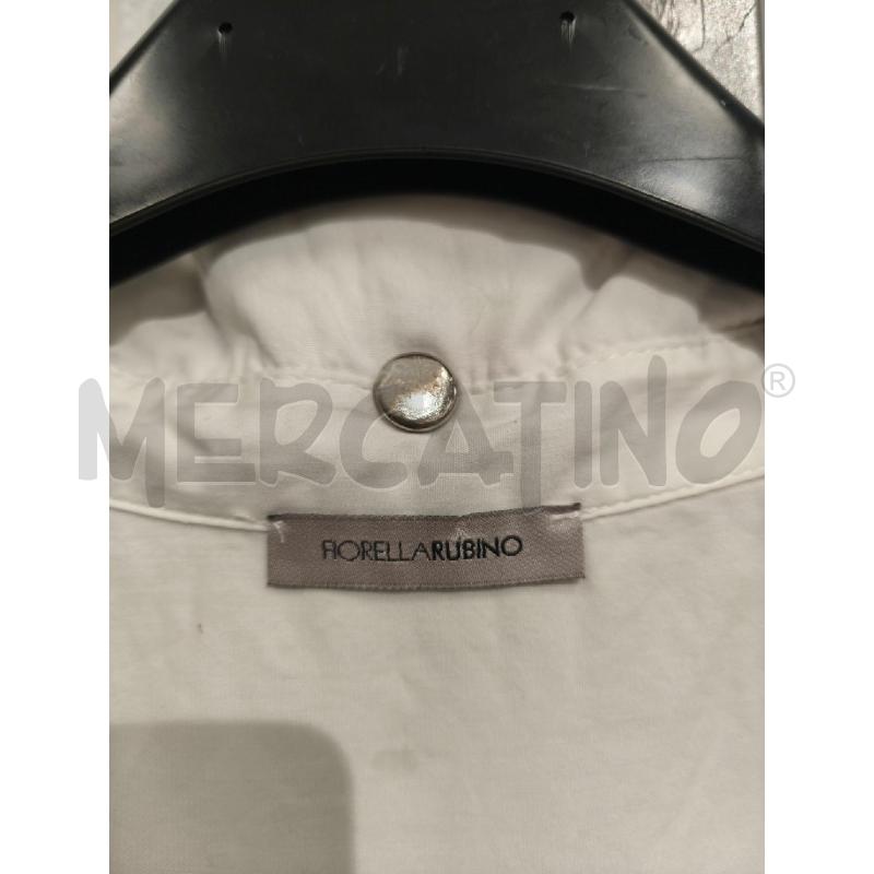 CAMICIA DONNA FIORELLA RUBINO BIANCA DISEGNO RAGAZZA | Mercatino dell'Usato Campobasso 2