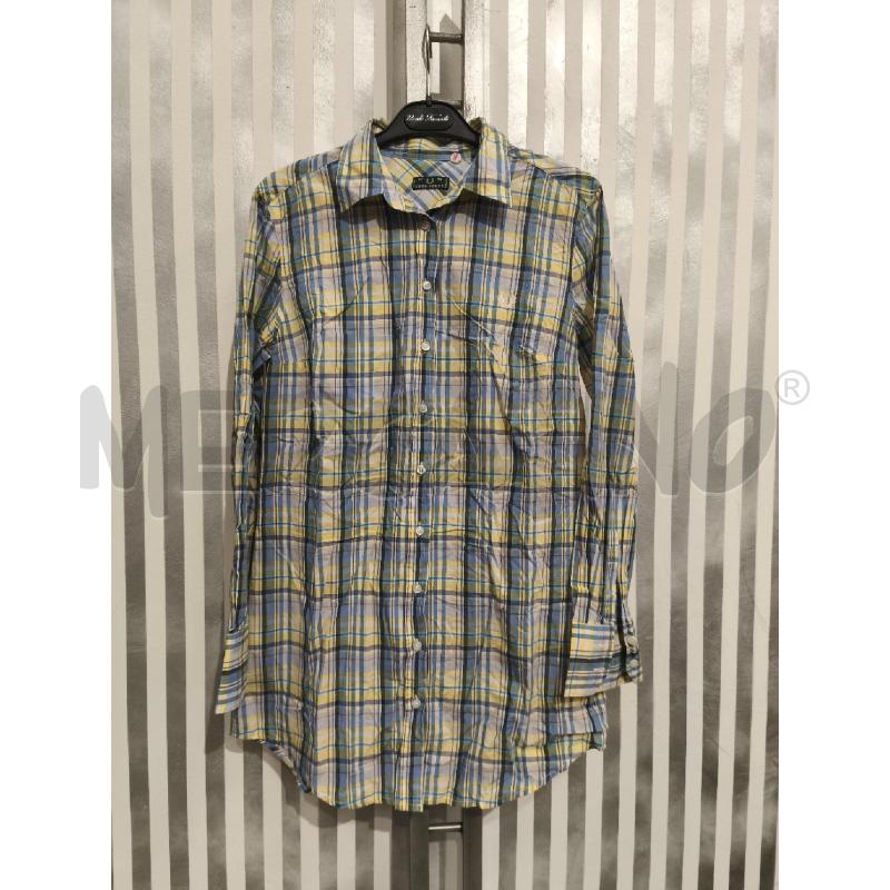 CAMICIA DONNA FRED PERRY TARTAN GIALLO CELESTE | Mercatino dell'Usato Campobasso 1