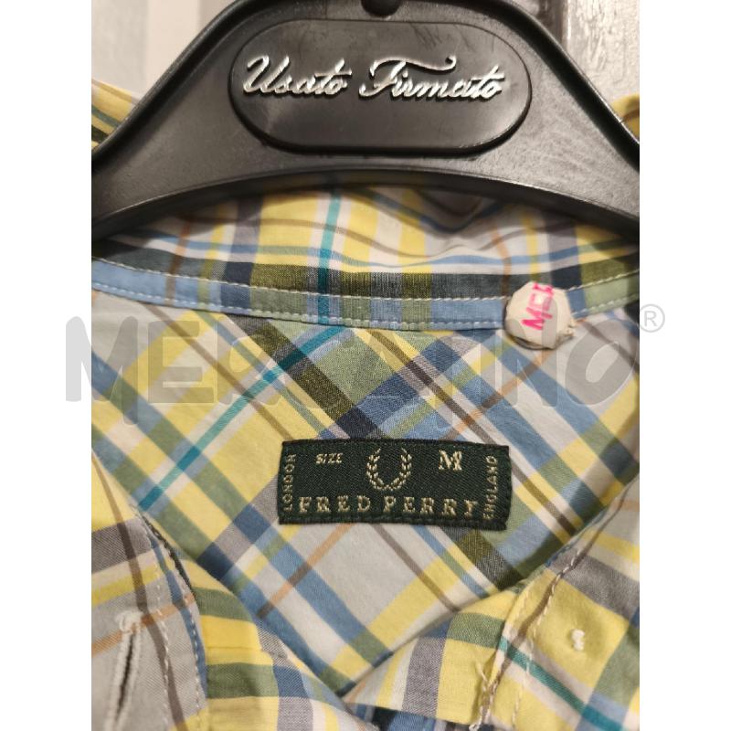 CAMICIA DONNA FRED PERRY TARTAN GIALLO CELESTE | Mercatino dell'Usato Campobasso 2