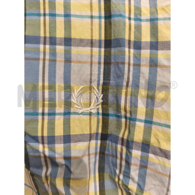 CAMICIA DONNA FRED PERRY TARTAN GIALLO CELESTE | Mercatino dell'Usato Campobasso 4