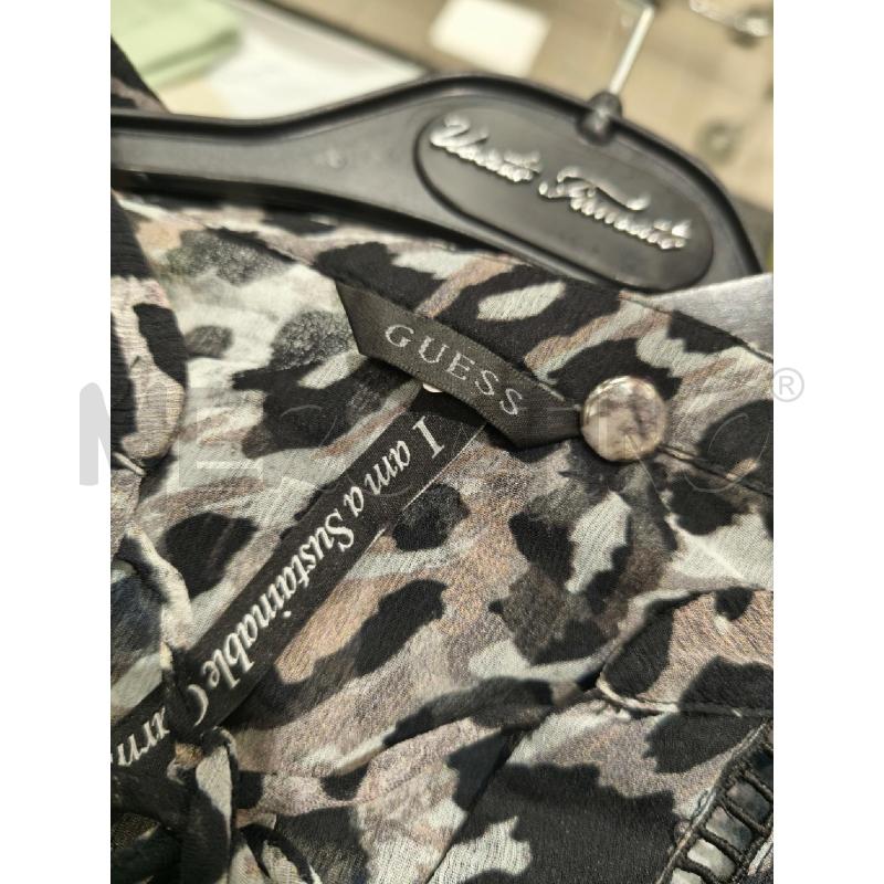 CAMICIA DONNA GUESS LEOPARDATA TORTORA GRIGIO NERO | Mercatino dell'Usato Campobasso 5