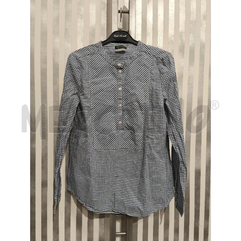 CAMICIA DONNA LONGCHAMP QUADRETTI BIANCHI CELESTI | Mercatino dell'Usato Campobasso 1