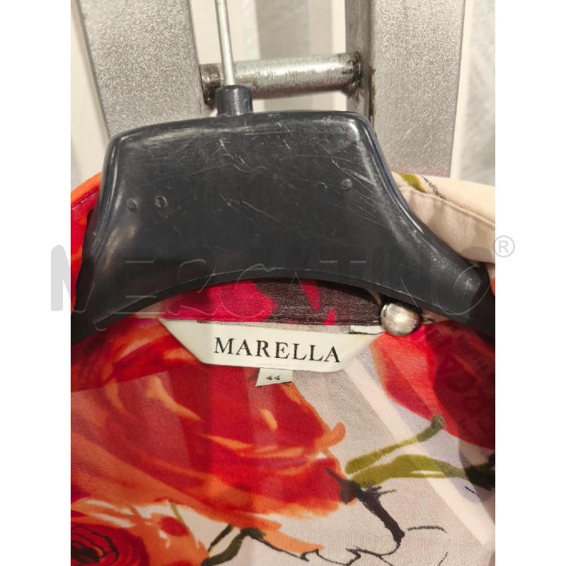 CAMICIA DONNA MARELLA BIANCA FIORI FUXIA MAGENTA ARANCIO | Mercatino dell'Usato Campobasso 2