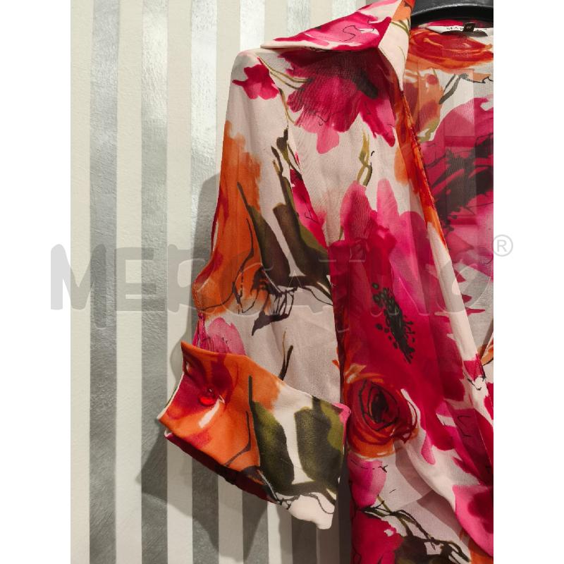 CAMICIA DONNA MARELLA BIANCA FIORI FUXIA MAGENTA ARANCIO | Mercatino dell'Usato Campobasso 3