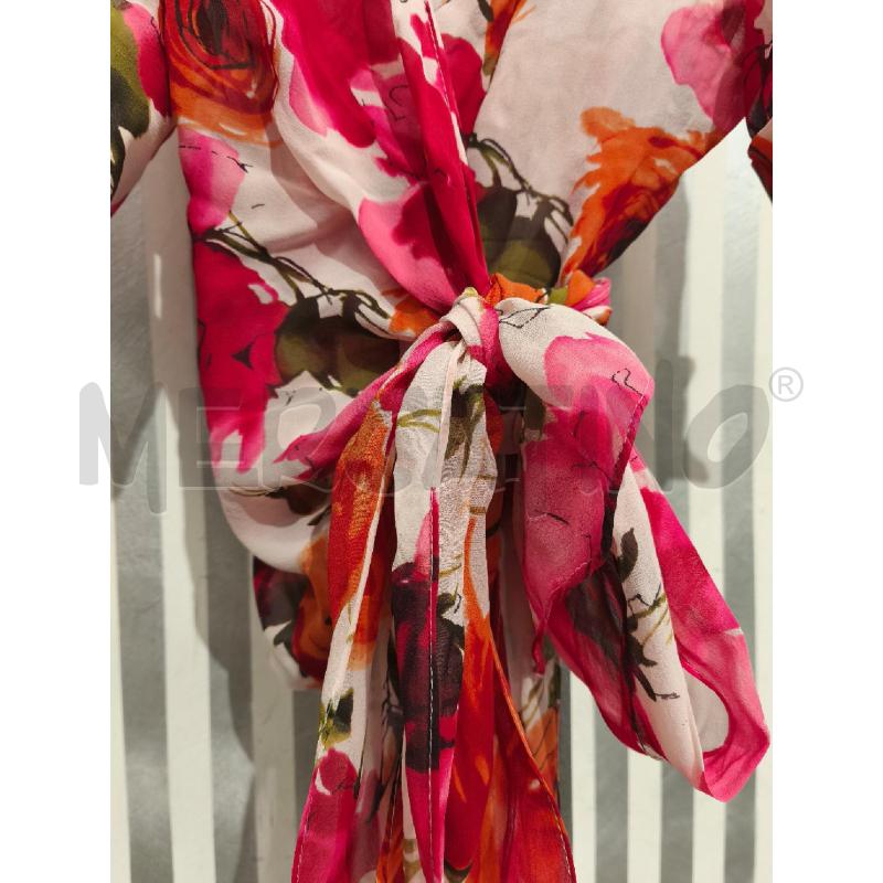 CAMICIA DONNA MARELLA BIANCA FIORI FUXIA MAGENTA ARANCIO | Mercatino dell'Usato Campobasso 4