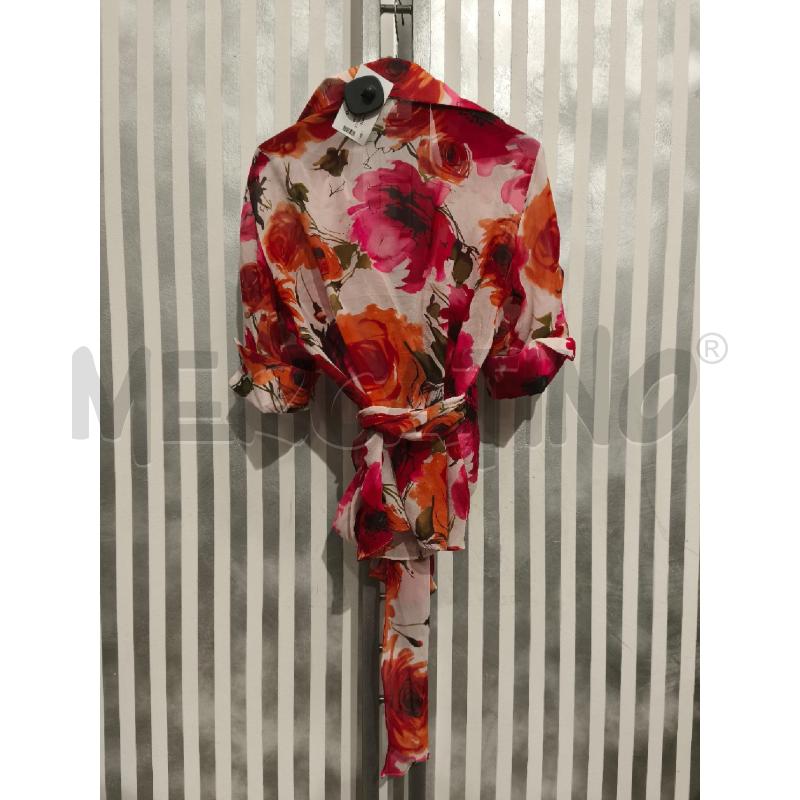 CAMICIA DONNA MARELLA BIANCA FIORI FUXIA MAGENTA ARANCIO | Mercatino dell'Usato Campobasso 5
