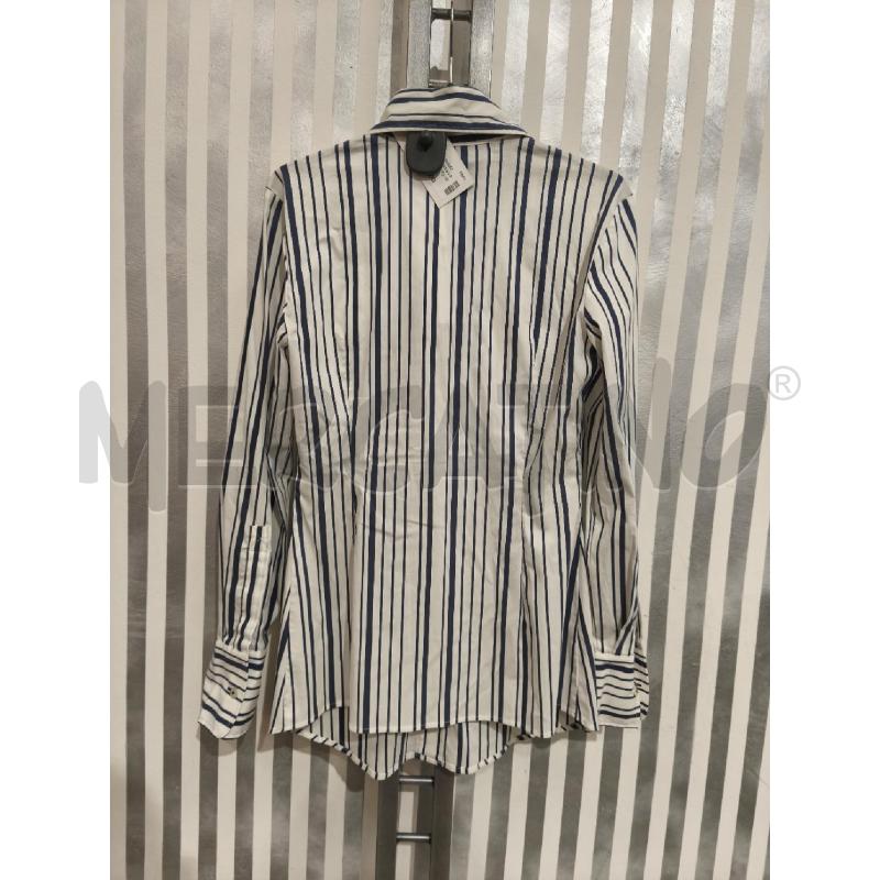 CAMICIA DONNA MAX&CO BIANCA RIGHE AZZURRO POLVERE NUOVA | Mercatino dell'Usato Campobasso 5