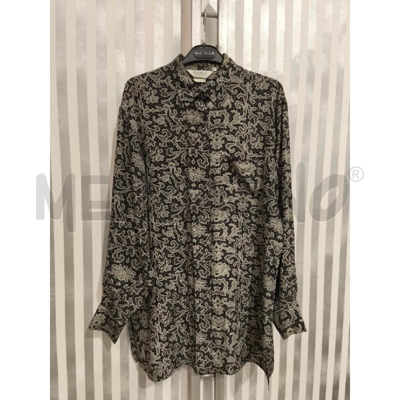 CAMICIA DONNA MAX MARA NERA STAMPA PIZZO OLIVA | Mercatino dell'Usato Campobasso 1
