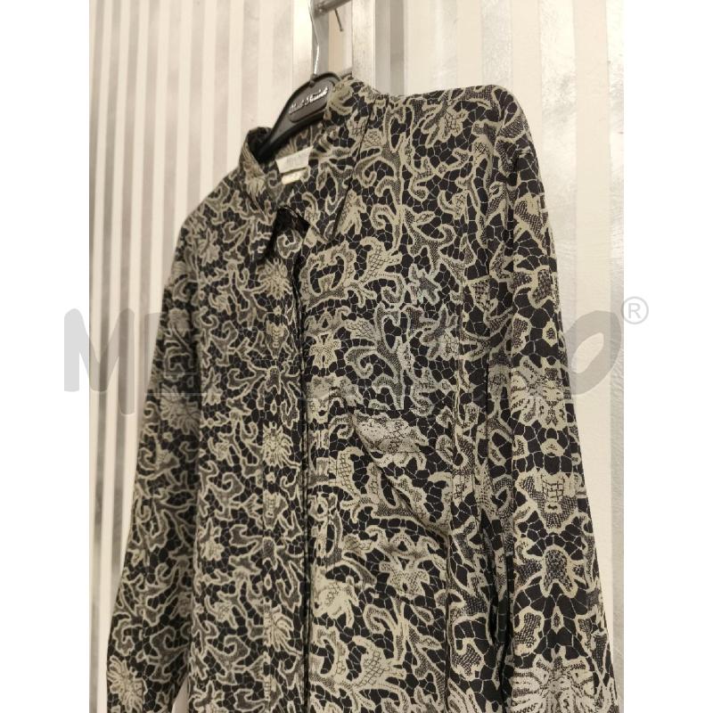 CAMICIA DONNA MAX MARA NERA STAMPA PIZZO OLIVA | Mercatino dell'Usato Campobasso 3