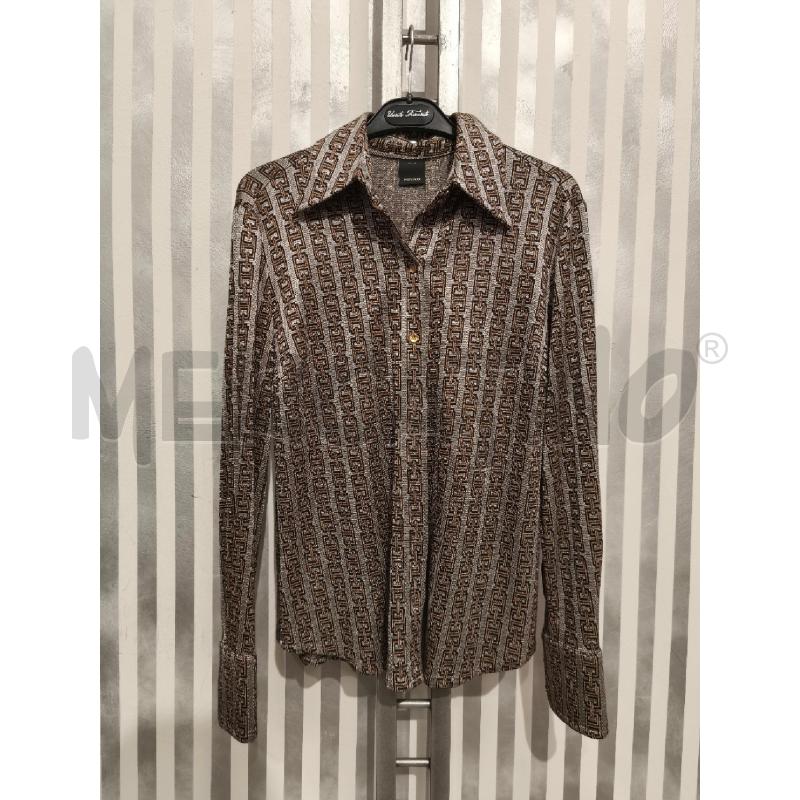 CAMICIA DONNA PINKO GLITTERATA BEIGE DISEGNO CATENE | Mercatino dell'Usato Campobasso 1