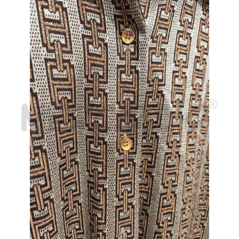 CAMICIA DONNA PINKO GLITTERATA BEIGE DISEGNO CATENE | Mercatino dell'Usato Campobasso 2