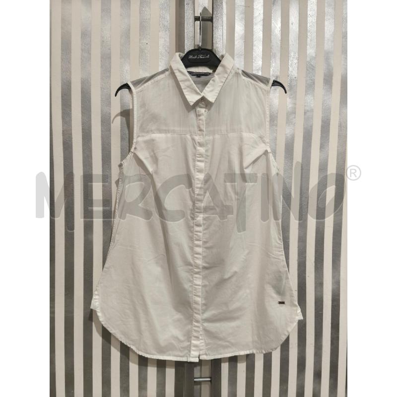 CAMICIA DONNA TOMMY HILFIGER BIANCA SMANICATA | Mercatino dell'Usato Campobasso 1